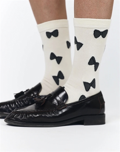 Lollys Laundry - BowLL Strømper - Creme